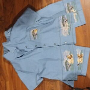 Vintage 2 pc matching jean safari set